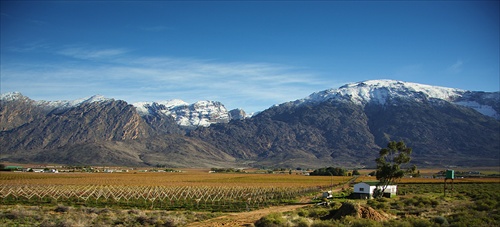 ---Farming under mountains of Karoo---