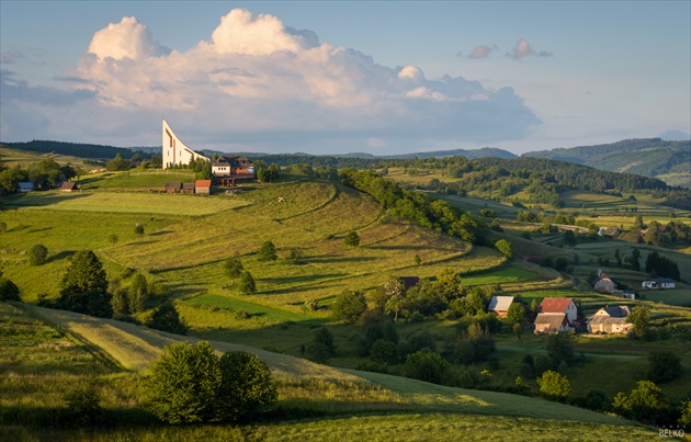 večer pod Poľanou