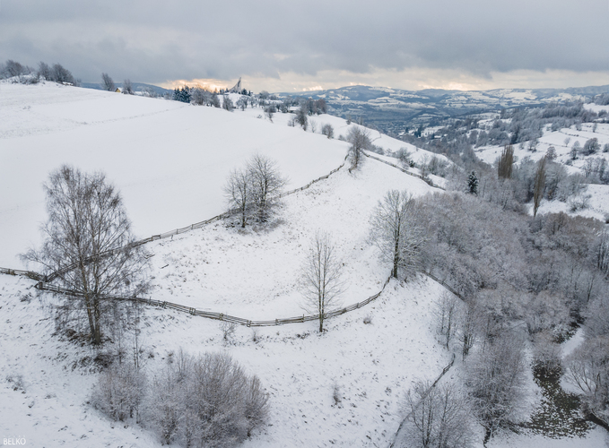 Raticov vrch v Hriňovej pod snehom
