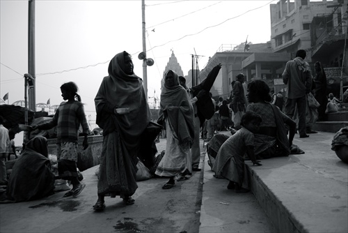 by the river Ganges