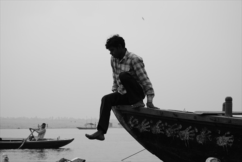 by the river Ganges