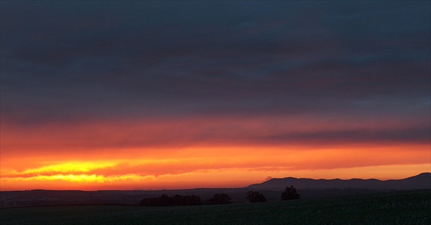 zapad slnka nad  Nitrou