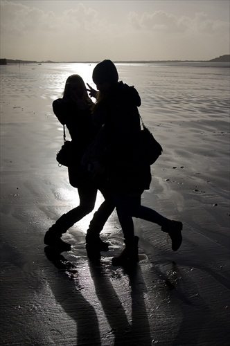 dancing on the beach