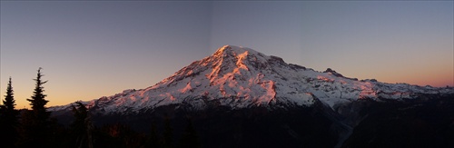 sopka Mt. Ranier (4391 m), pohľad z juhu