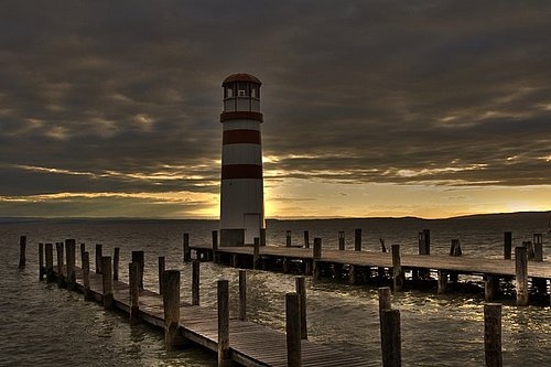 zapad slnka na Neusiedler See