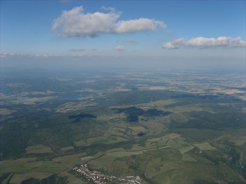 výhľad paraglajdera