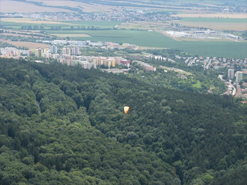 pohľad paraglajdera