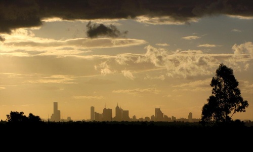 silueta vecerneho Melbourne