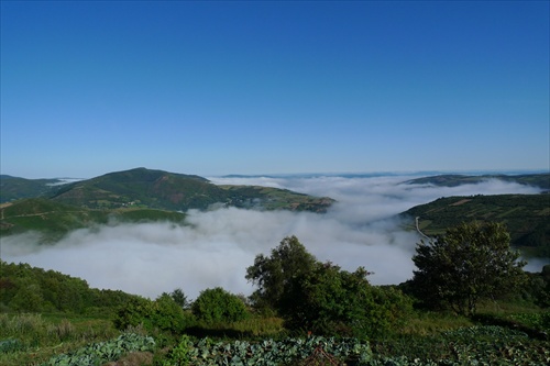 vrchol Pyrenejského prechodu v Galícii _ O Cebreiro