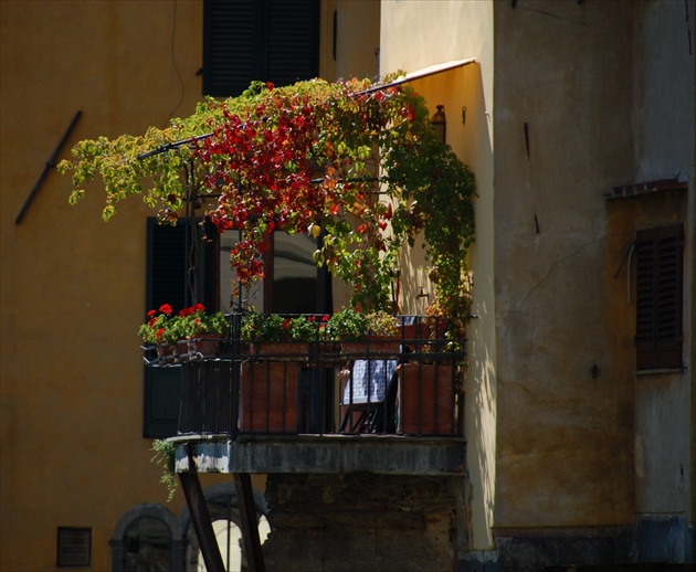 "balkónik snov" na Ponte Vecchio