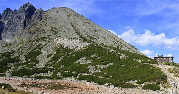 Skalnaté pleso a astronomický ústav na ňom