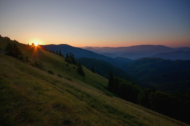 Východ slnka pod Skalnou Alpou