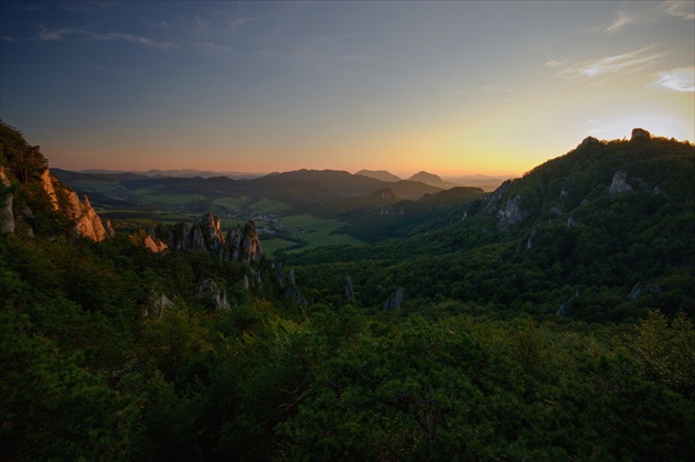 Večerné Súľovské skaly