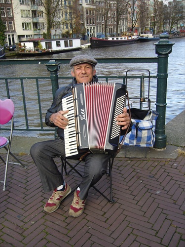 Pouličný umelec Amsterdam 2