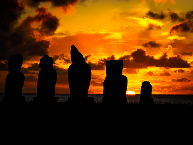 Sunset Easter Island