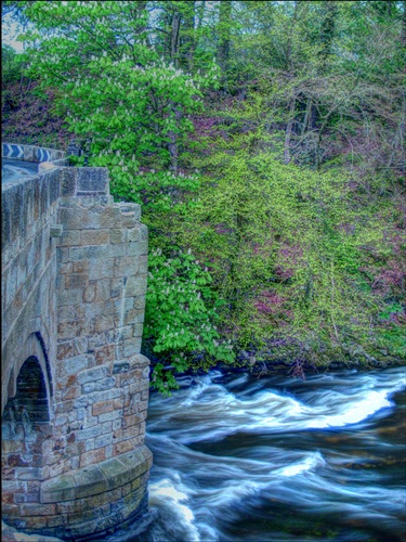 HDR Bridge on the River Dee - Gate Road