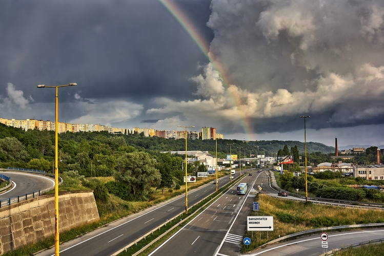 Mraky nad Košicami.