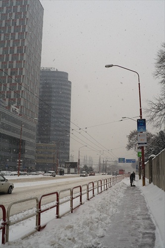 Zasnežená Bratislava 23.02.2009