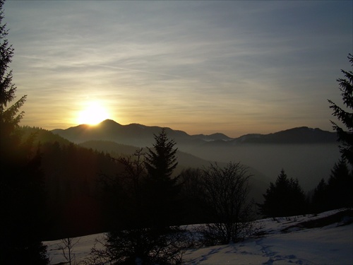 Večer nad Veľkou Fatrou