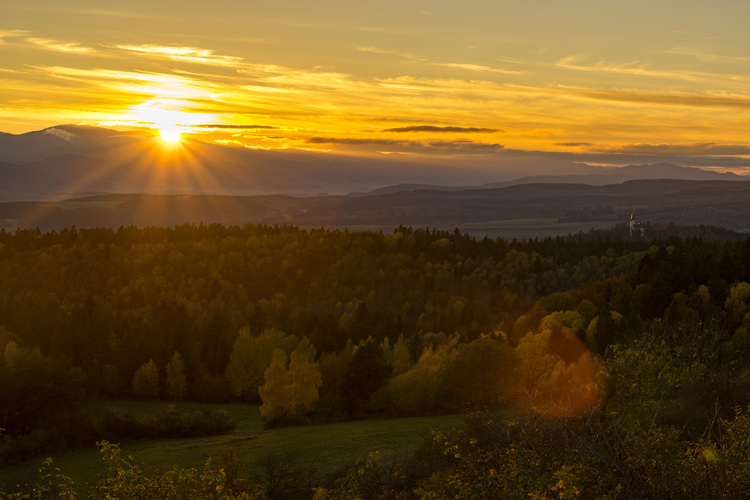 Západ slnka nad Levočou 