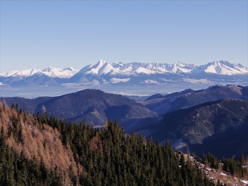 Vysoké Tatry z Nízkych Tatier