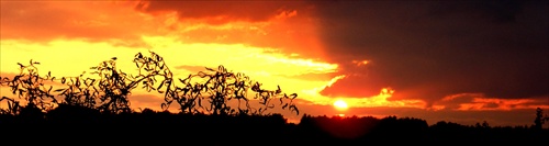 západ slnka nad Oborou, Doubravice nad Svitavou