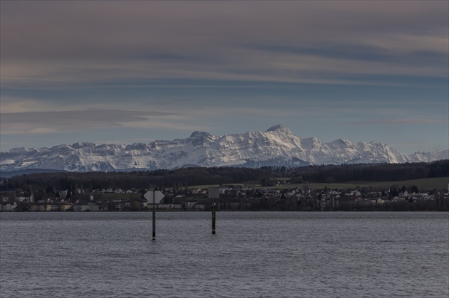 pohled z Bodensee smerem na Säntis