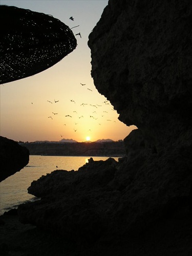 sunset on the beach