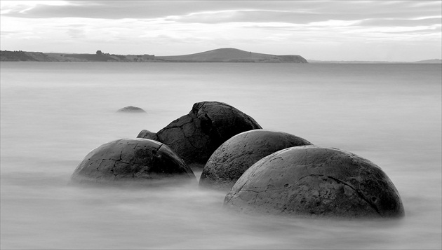 Moeraki Boulders 2 Nový Zéland