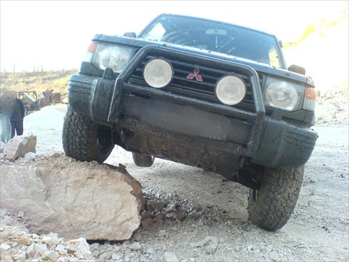 Pajero climbing