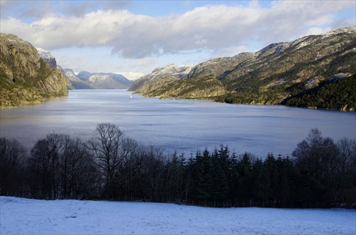 Lysefjorden v zime I.