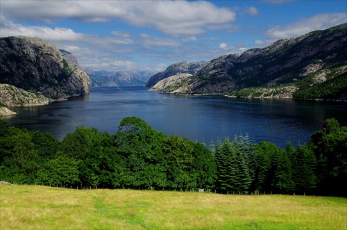 Lysefjorden v lete