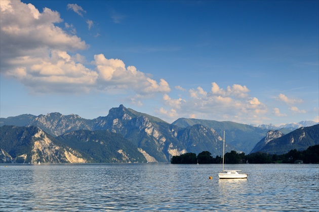 ráno na Traunsee   Rakúsko