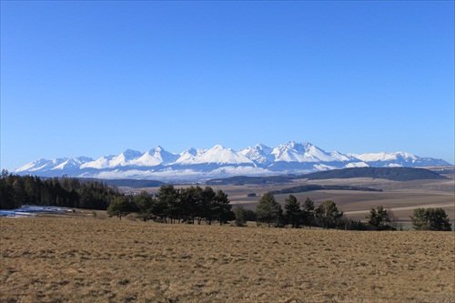 Pohľad na Tatry zo Spiša