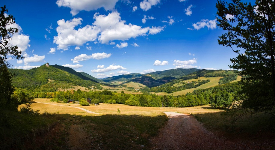 Hradová, panoráma Veporských a Stolických vrchov