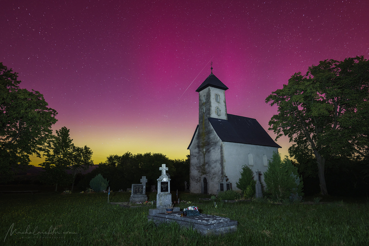 Aurora borealis v Pominovci