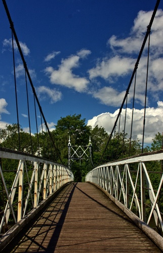 Howley Suspension Bridge, Warrington UK