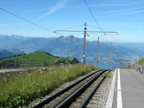 Trať na vrch Rigi Kulm