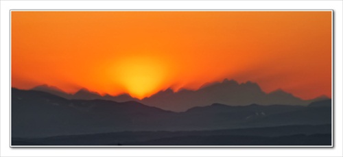 zapad slnka za Tatry