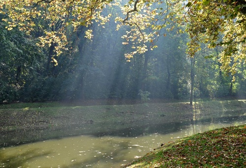 Lúče nad jazerom