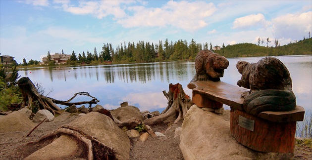 a jeden pohľad z brehu na pleso ...