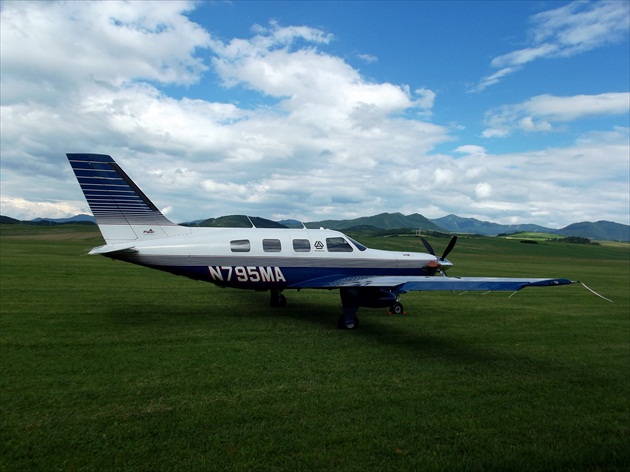 Turbovrtulovy Piper na letisku Martin - Tomčany