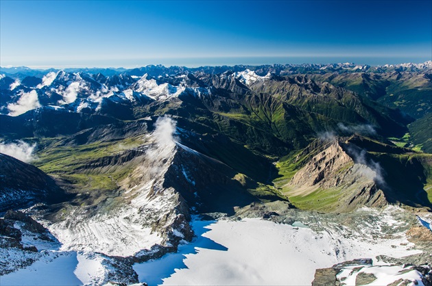 Výhľad z Grossglockner (3798m)