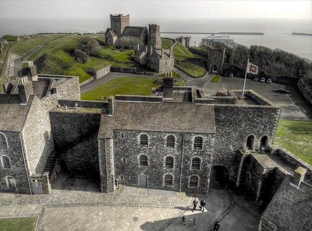 Dover Castle & Panorama, Dover, Uk