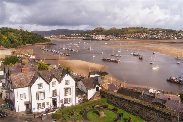 pohľad z Conwy Castle