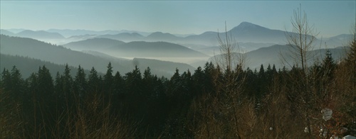 panoráma Oravy z hrebeňa Oravskej Magury