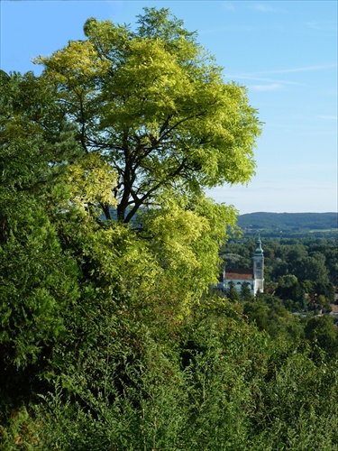 pohľad na kostol na Devíne