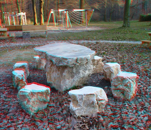 3D stôl Flinstonovcov