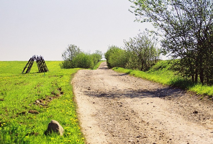  Poľná cesta veselovským chotárom na Grapu... Jar 1999