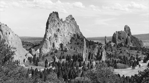 Garden of the Gods - Black and White 05